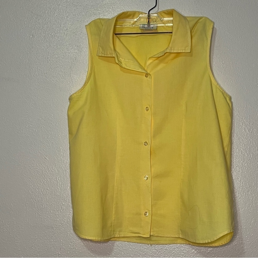 Fresh Produce set: yellow sleeveless shirt, Sz L. Yellow gingham pants, Sz XL. - Picture 2 of 13
